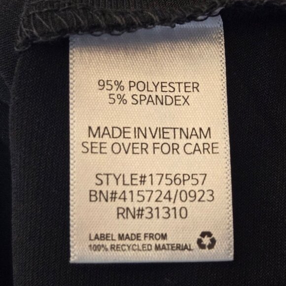 The General Good Ruched Long Sleeve Blouse Black M Regular Fit Neutral NWOT - Picture 6 of 8